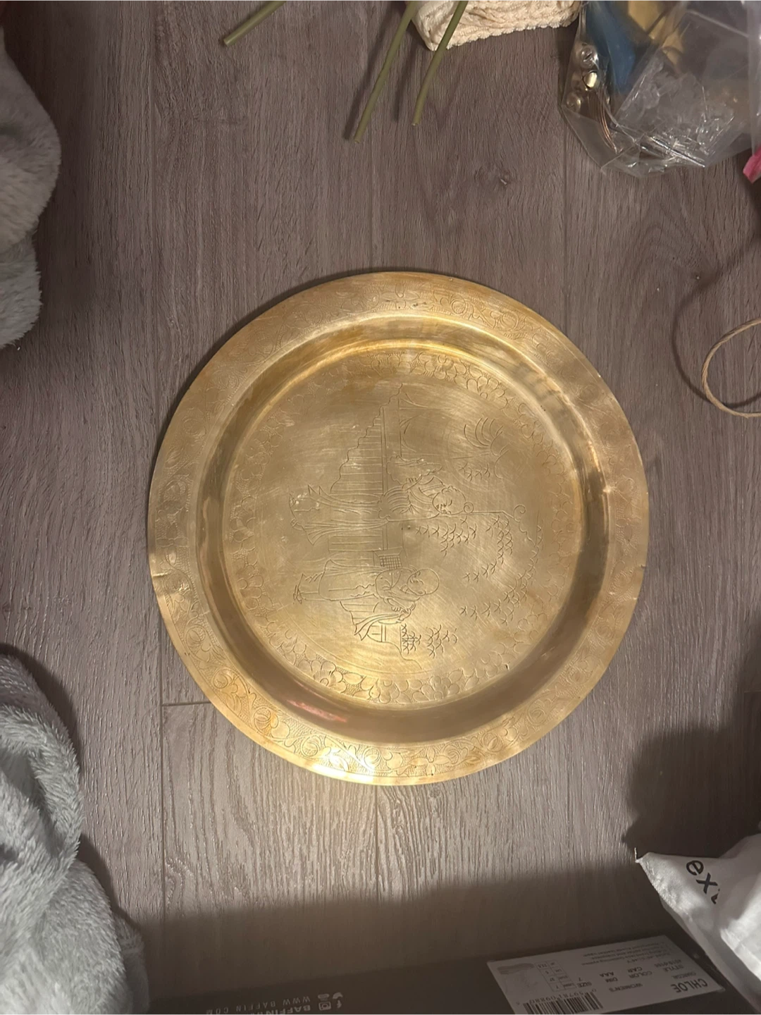 Vintage Decorative Brass Tray