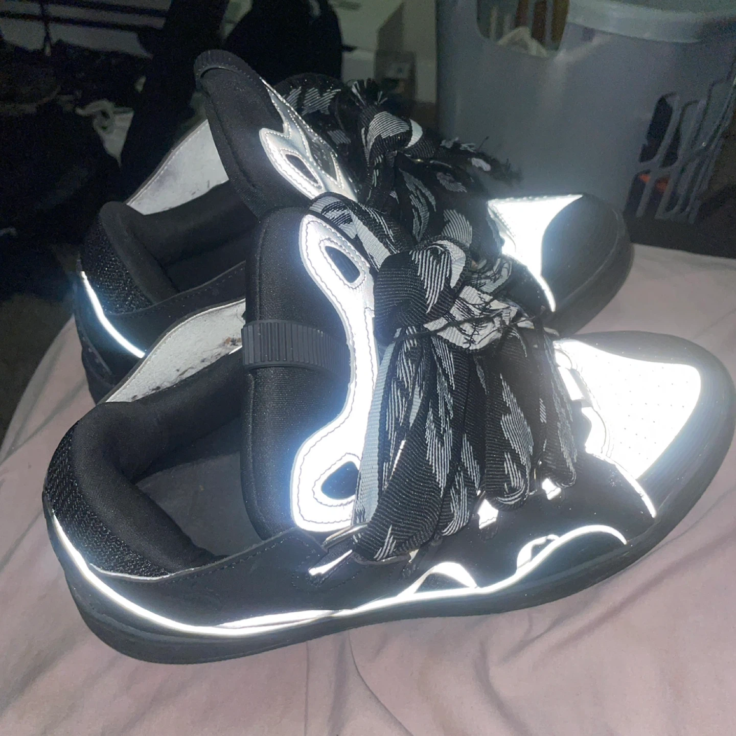 LANVIN Black Reflective Sneakers - photo 4