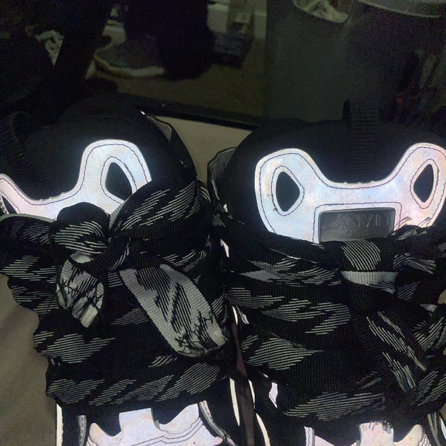 LANVIN Black Reflective Sneakers - photo 5