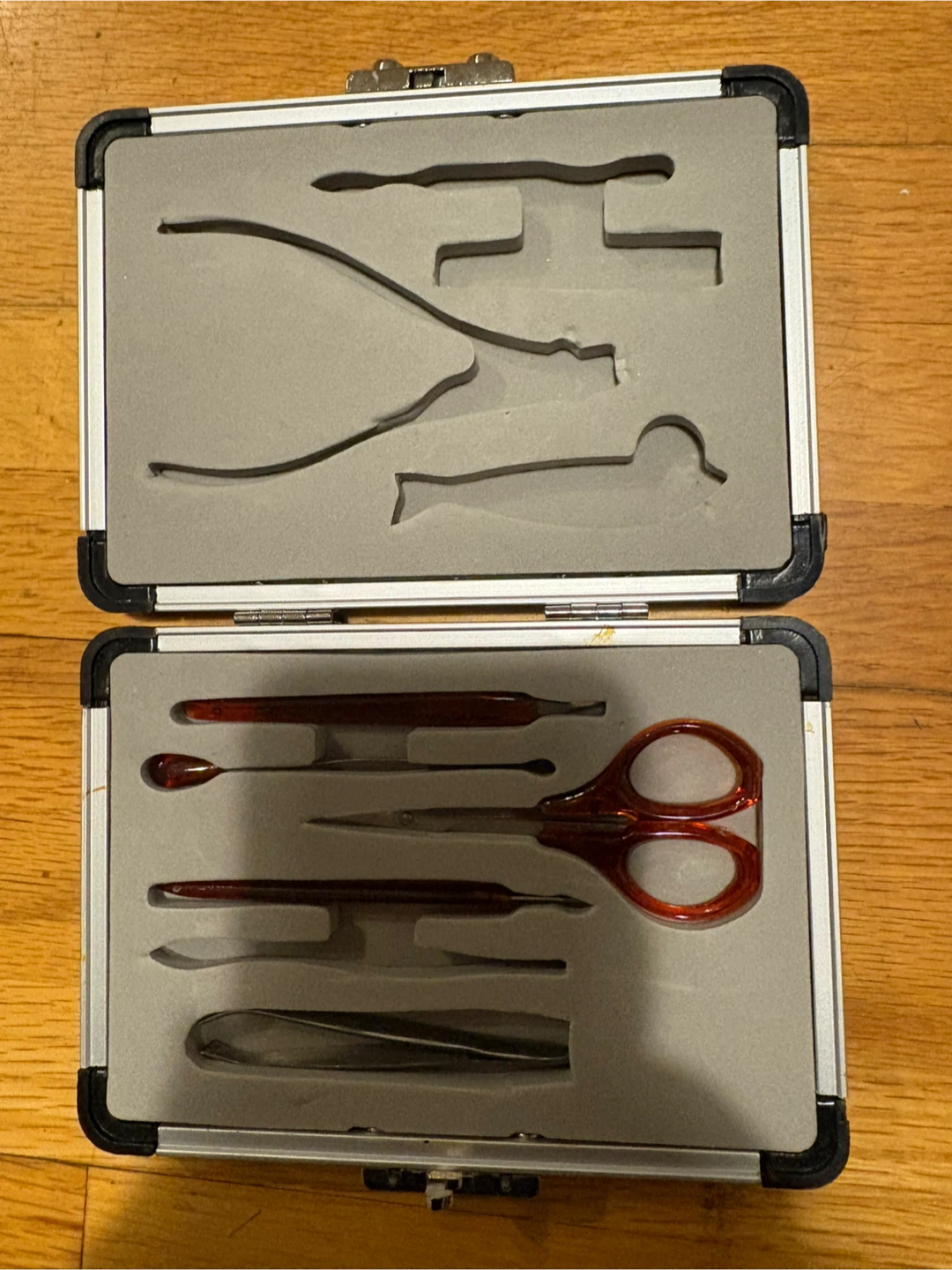 Manicure & Pedicure Tool Set with Crocodile Print Case
