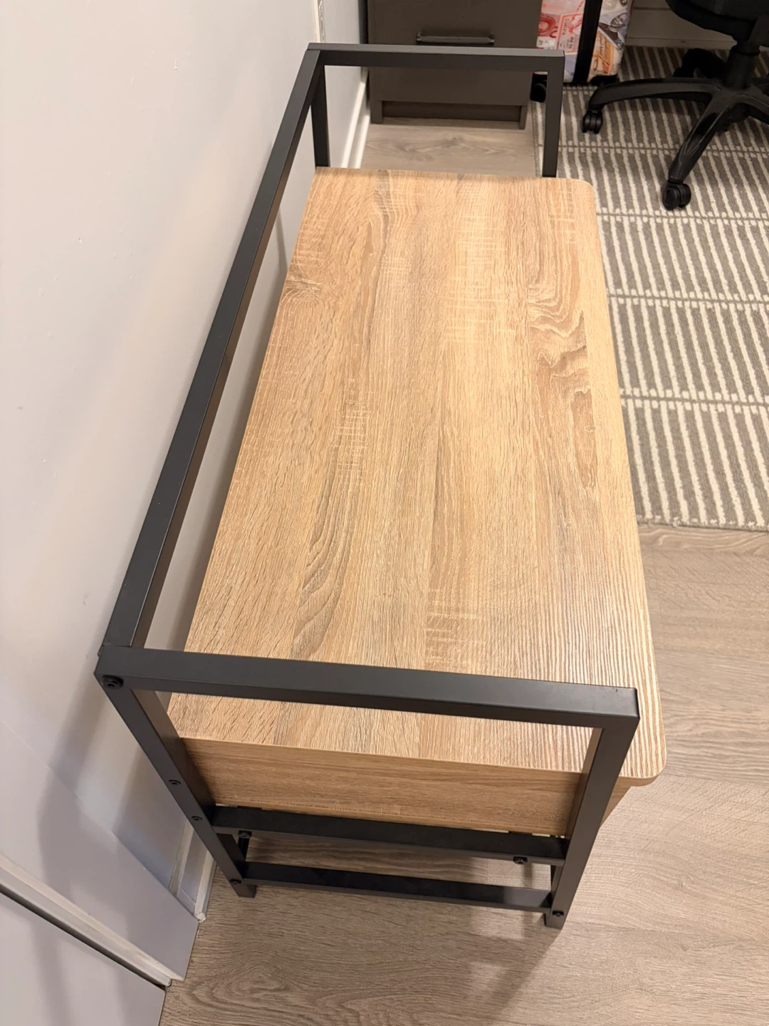 Bench with Storage Shelf - 35.38" W x 15.5" D x 24" H - photo 2