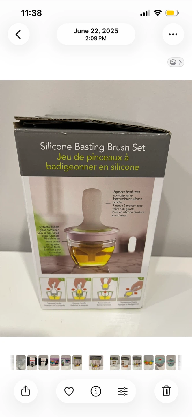 Luciano Gourmet Silicone Basting Brush Set