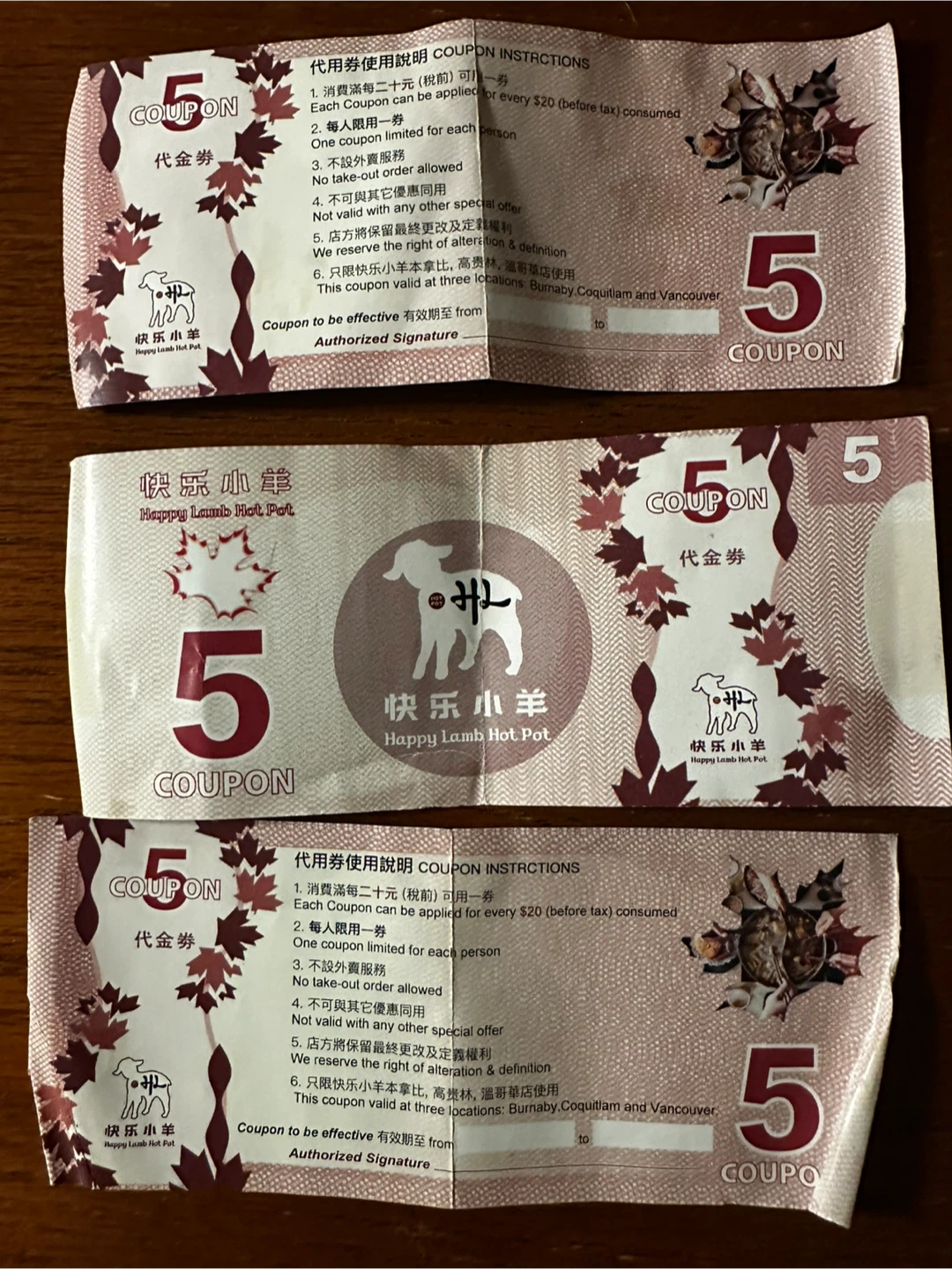$5 Happy Lamb Hot Pot Coupon (Set of 3)