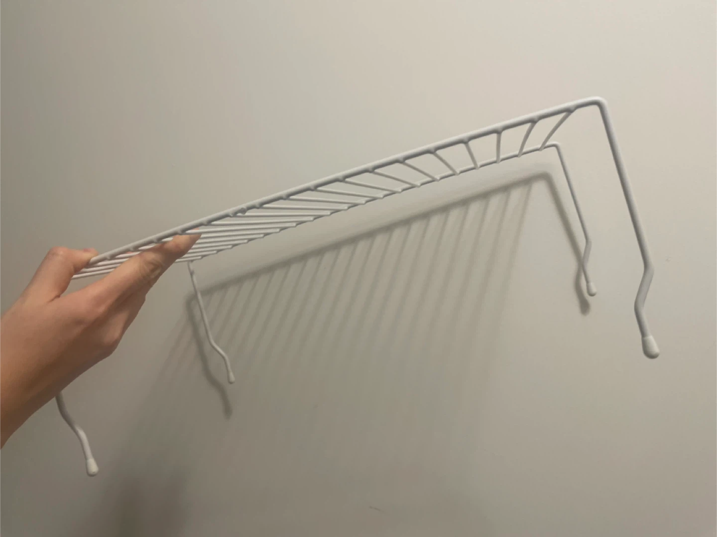 White Wire Shelf Unit - photo 2