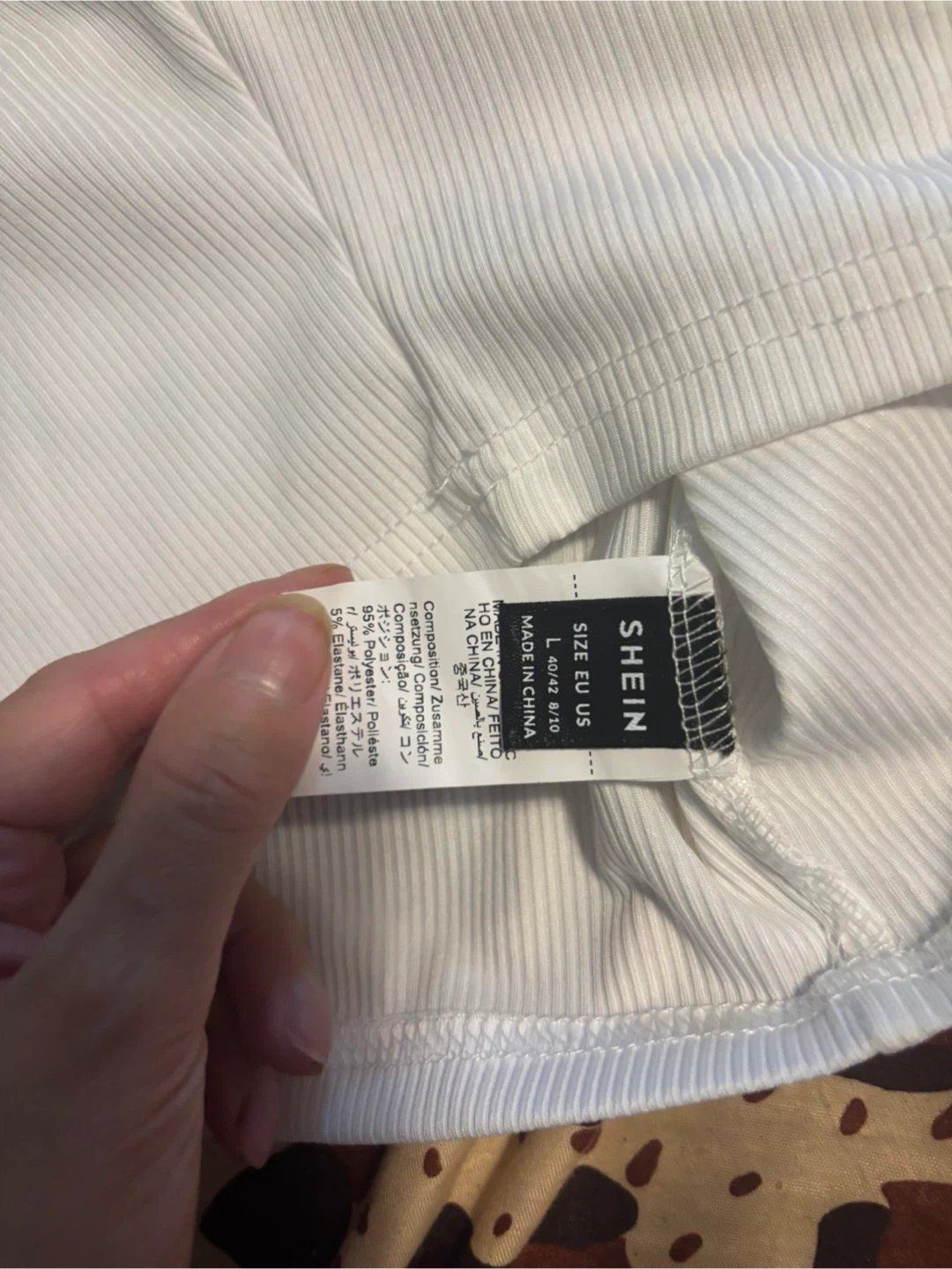 SHEIN White Off-the-Shoulder Ribbed Top - photo 2