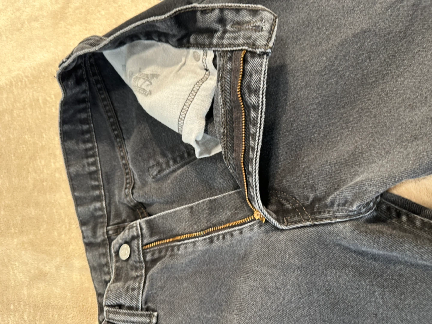 Levi's 505 Black Denim Jeans 36x32 - photo 5