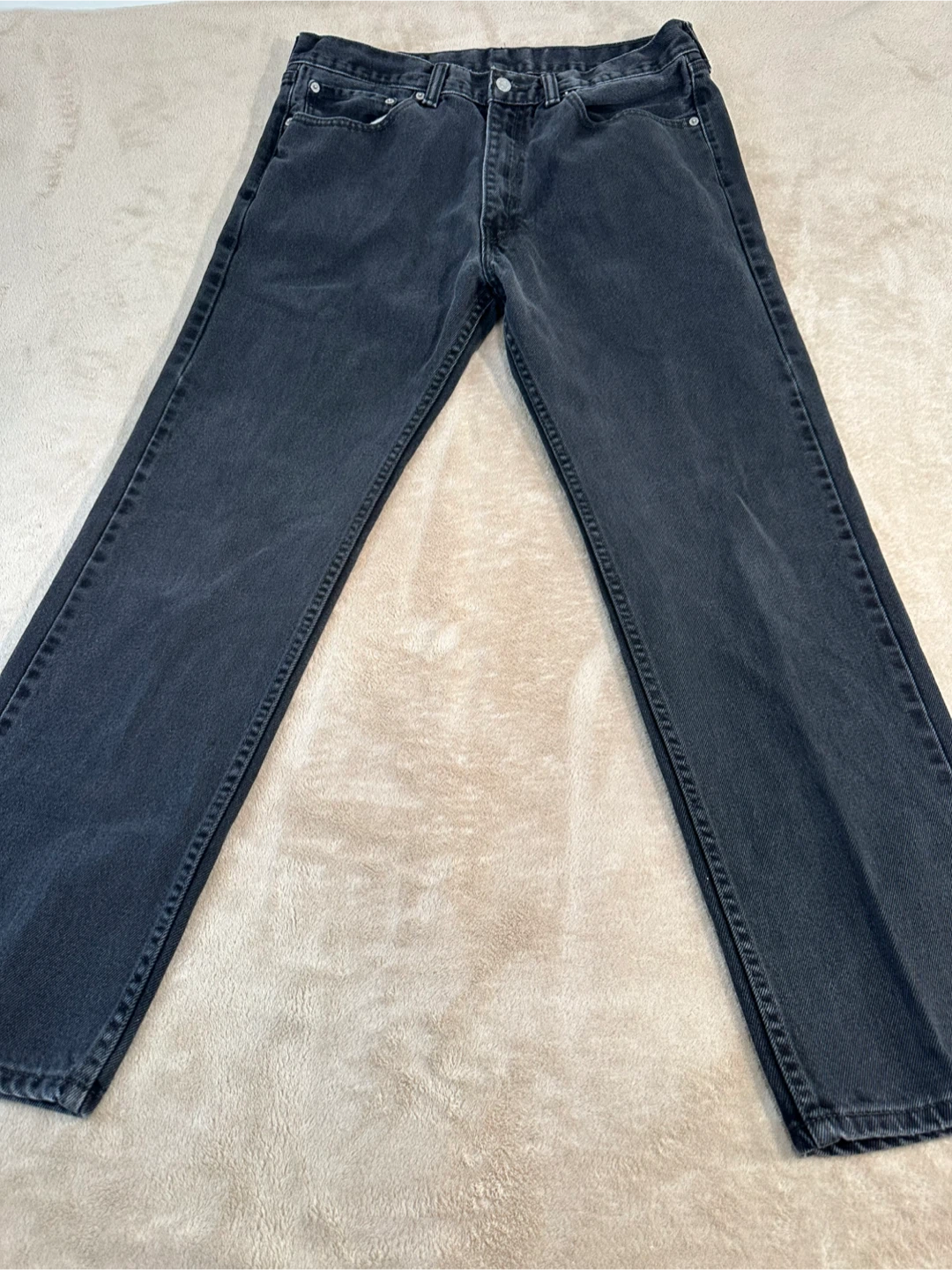 Levi's 505 Black Denim Jeans 36x32