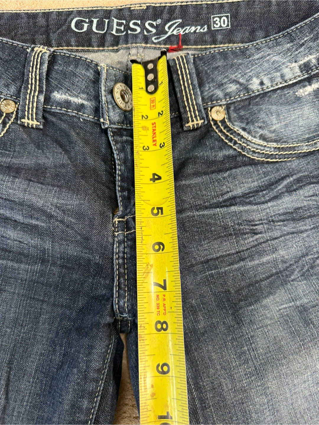 GUESS Jeans Size 30 Dark Wash Embellished Pocket Denim - photo 3