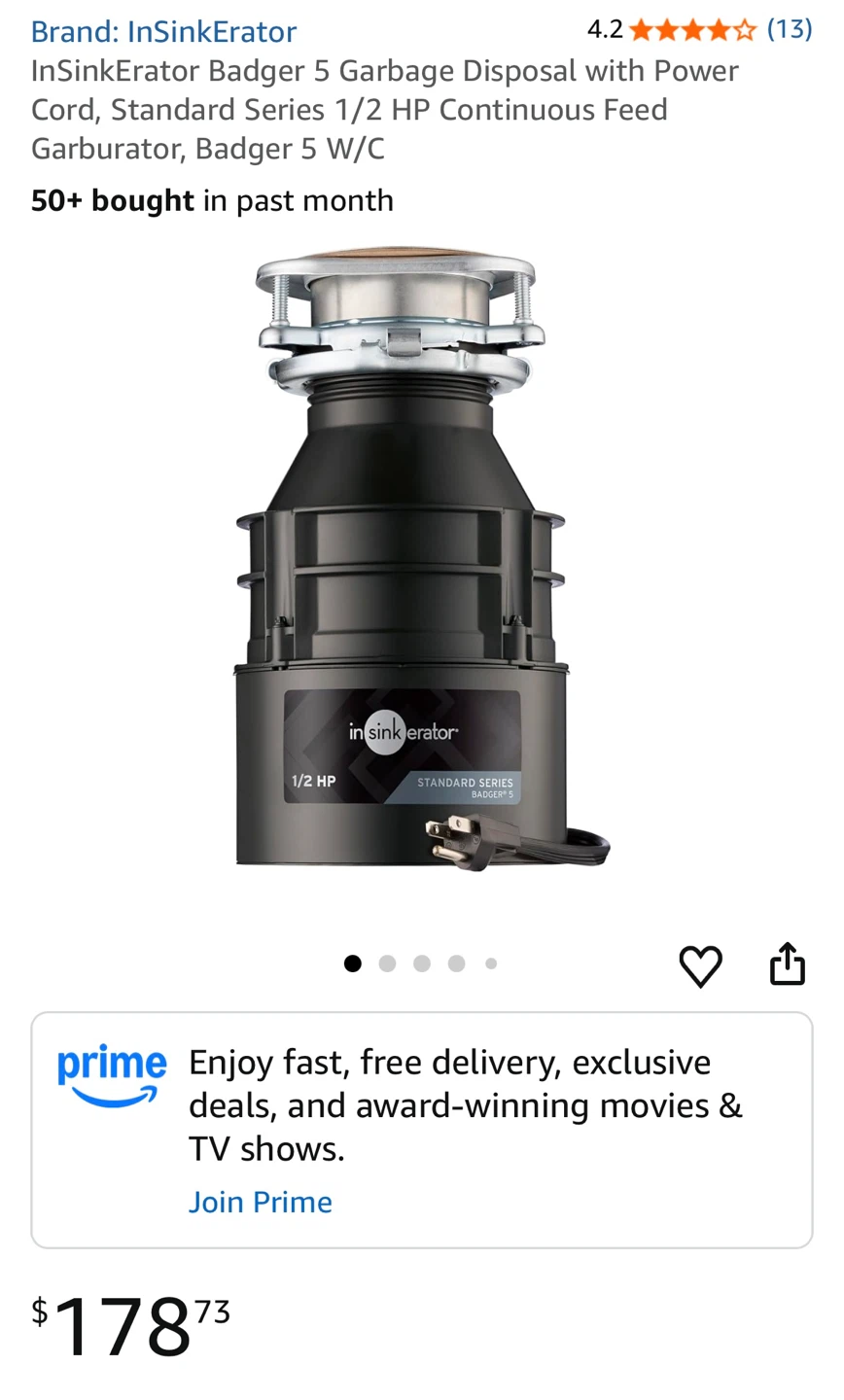 InSinkErator Badger 5 1/2 HP Garbage Disposal - photo 4