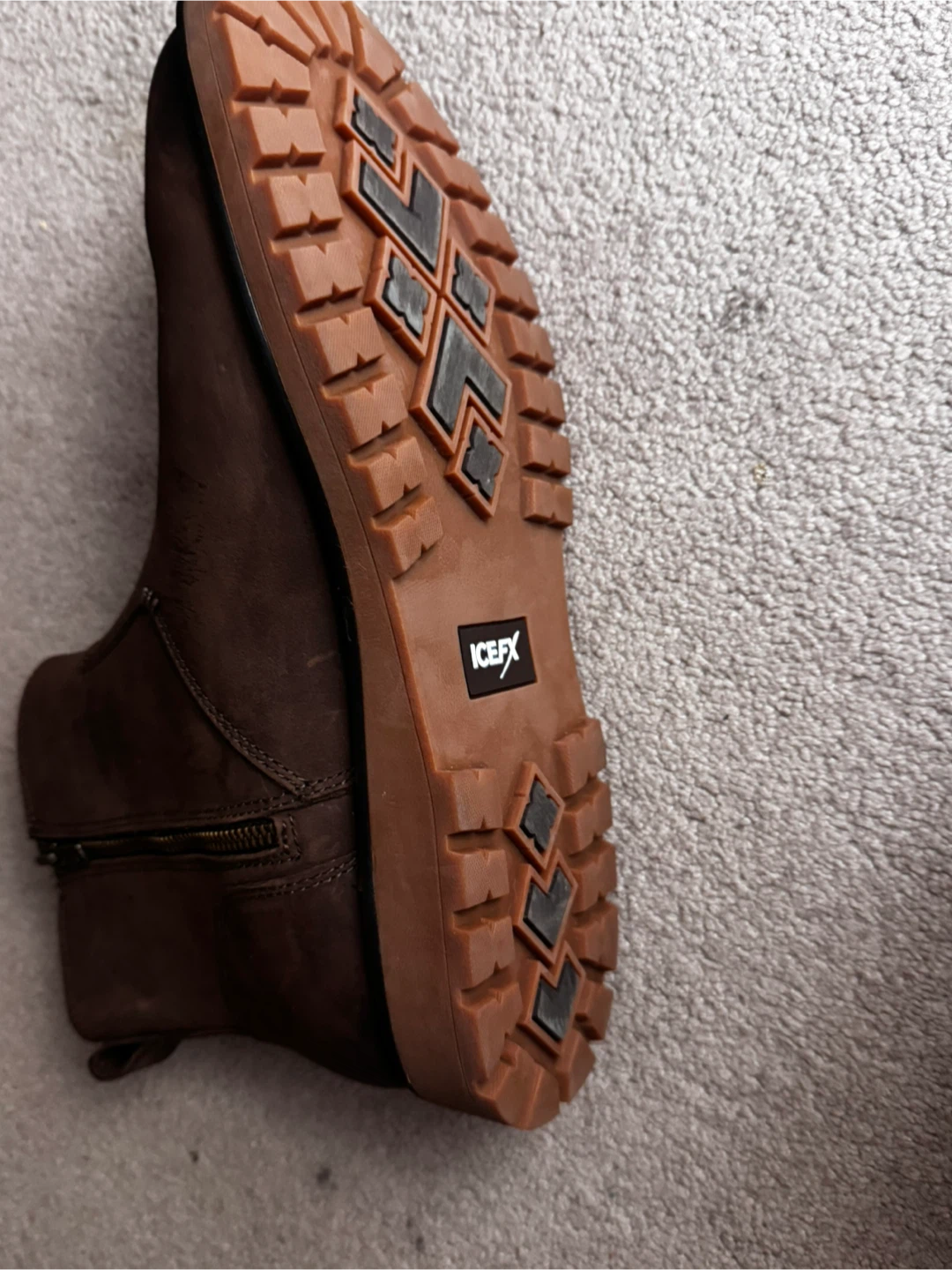 ICEFX Brown Suede Zip-Up Winter Boots - photo 3