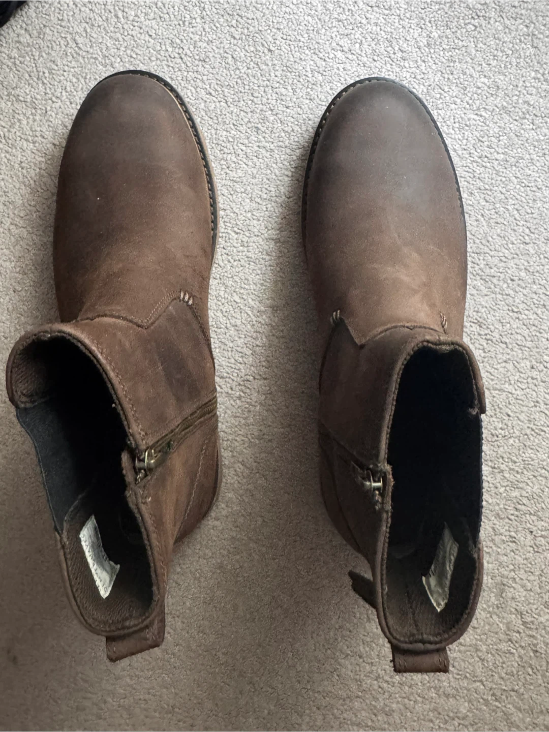 ICEFX Brown Suede Zip-Up Winter Boots