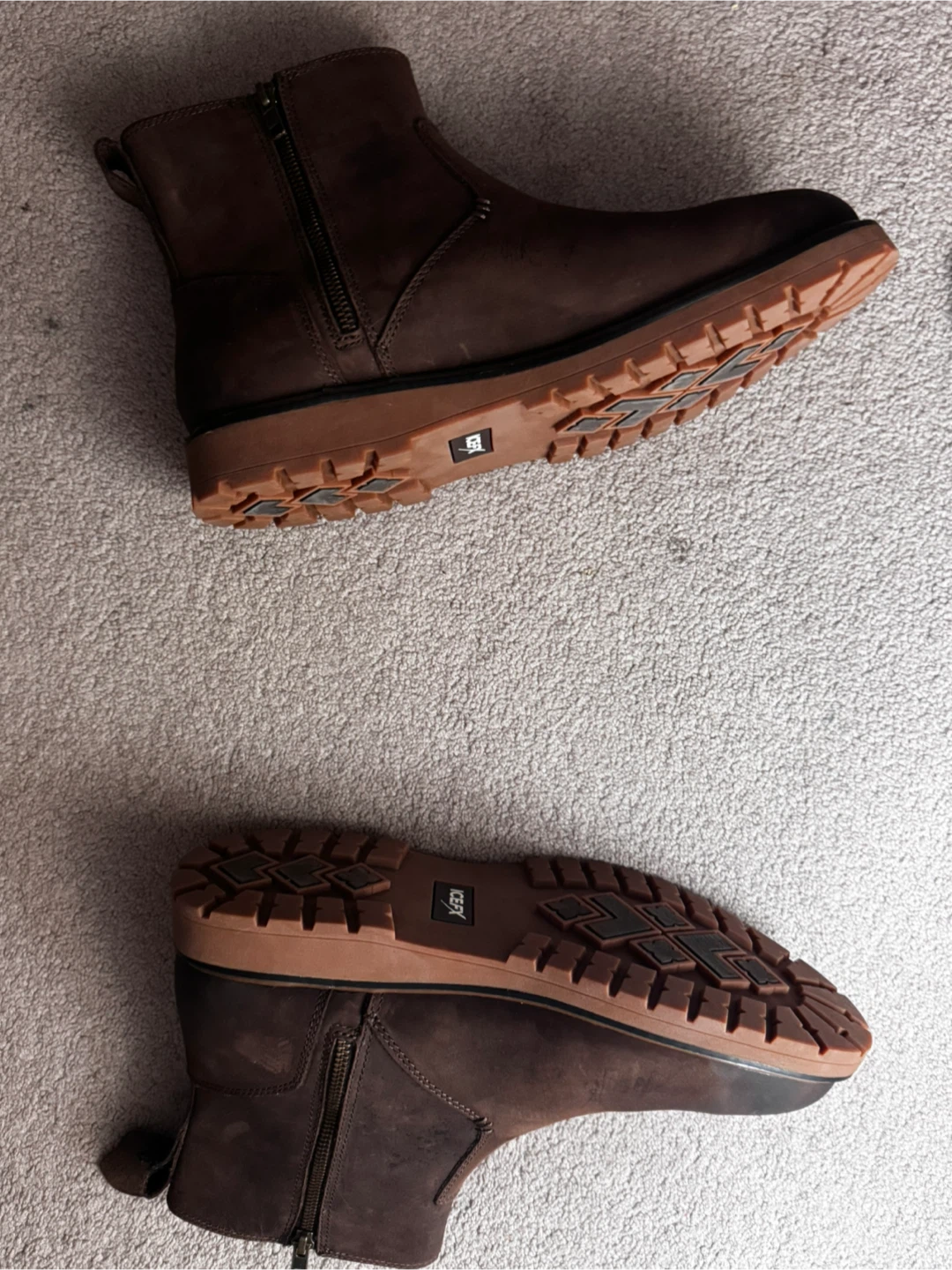 ICEFX Brown Suede Zip-Up Winter Boots - photo 5