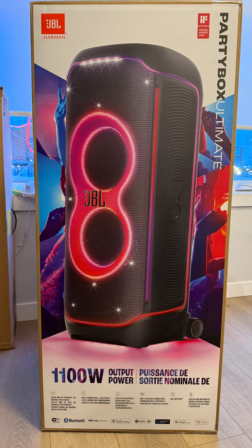JBL PartyBox Ultimate Speaker with 1100W Output - BNIB