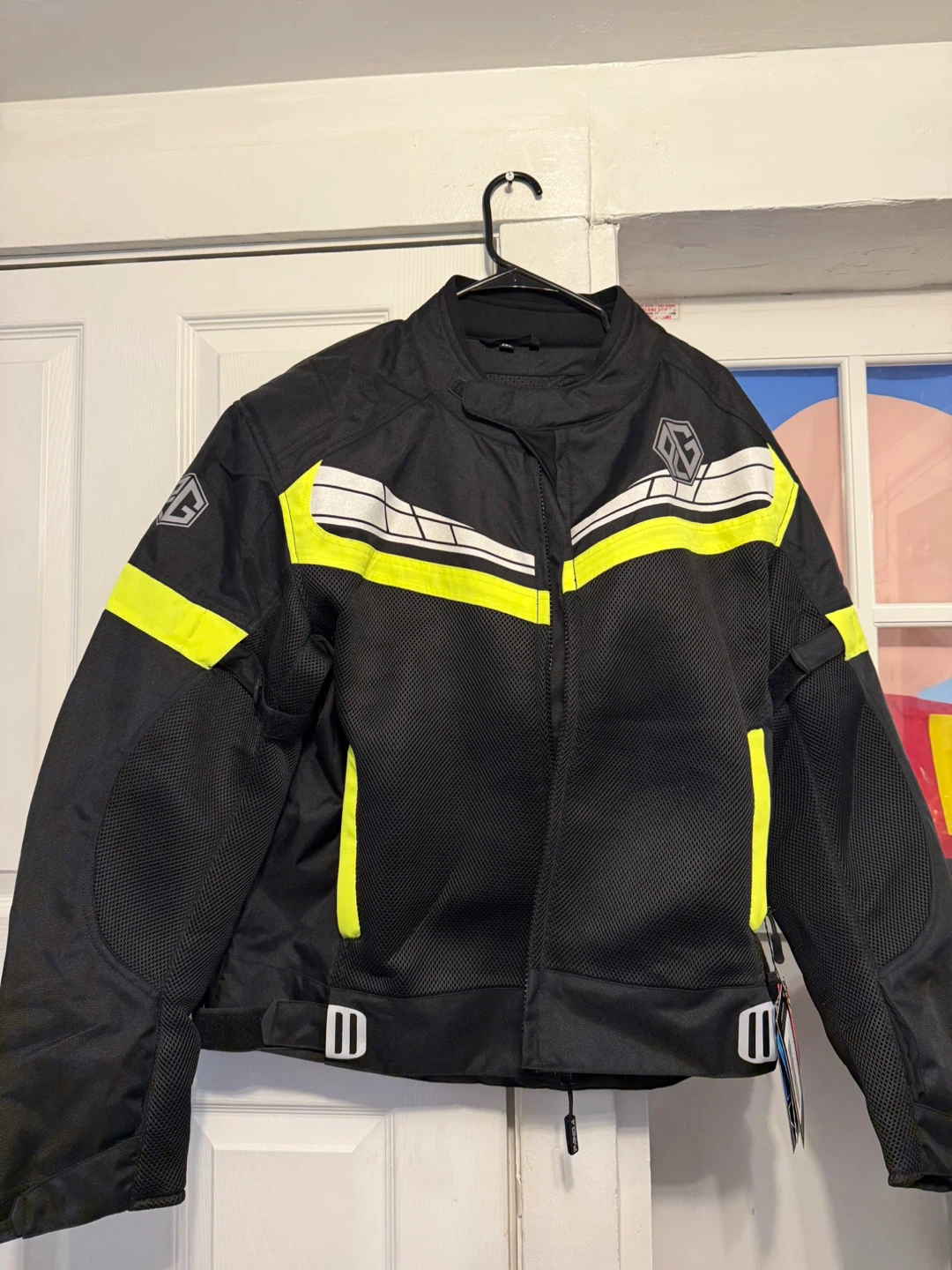 Panda Motorcycle Jacket - Black/Neon Yellow 2XL - photo 2