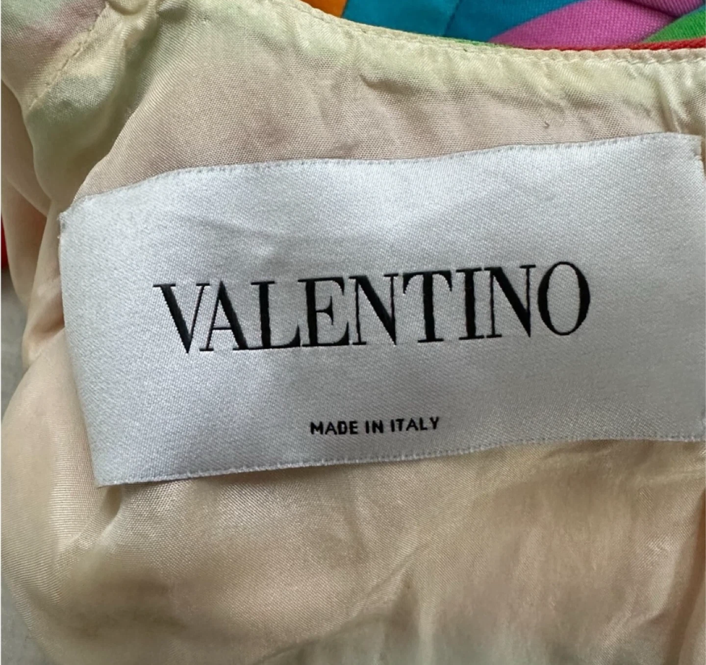 Valentino Rainbow Chevron Dress Size 40 - photo 4