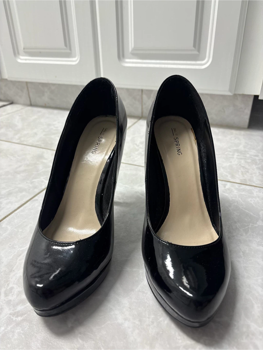 Call It Spring Black Patent Heels
