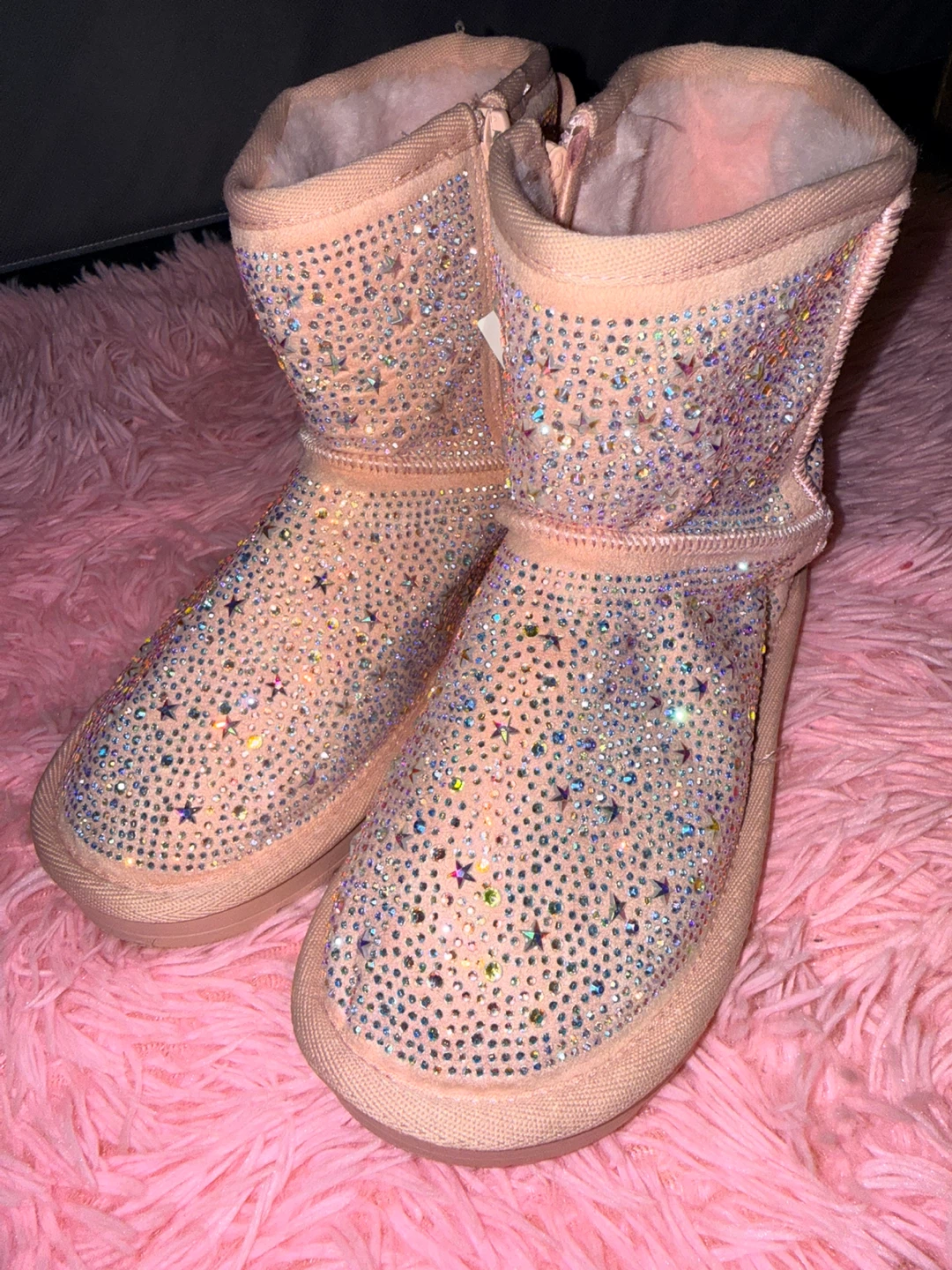 Pink Bling Winter Boots Size 4