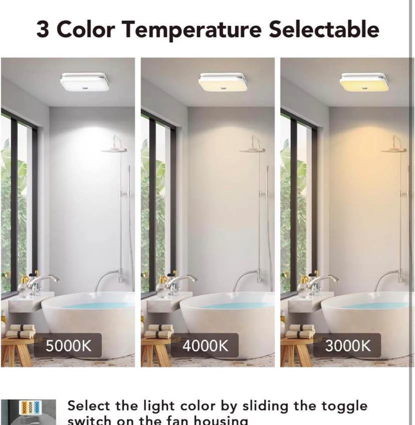 OREiN Bathroom Exhaust Fan with Light - photo 3
