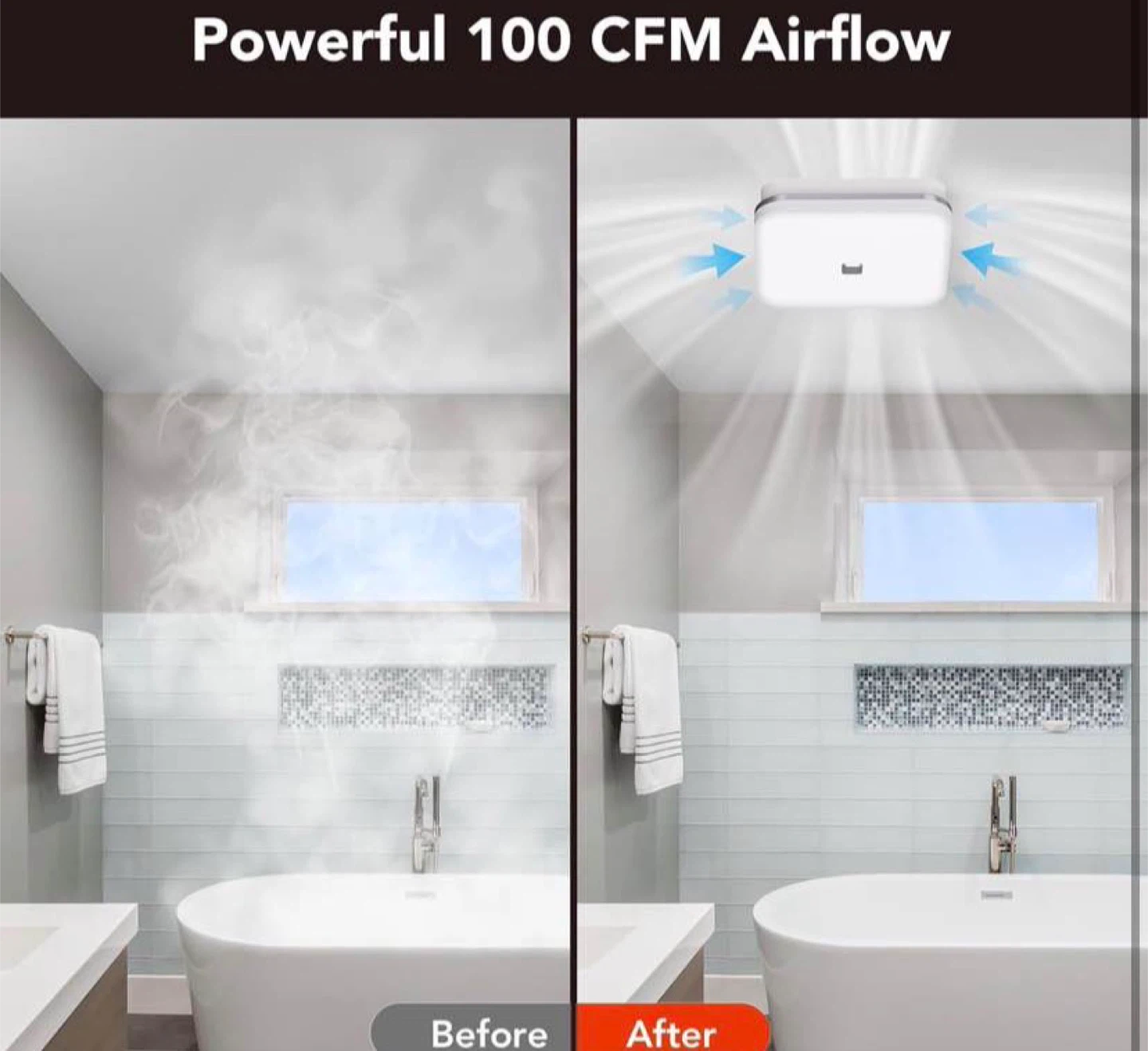 OREiN Bathroom Exhaust Fan with Light - photo 2