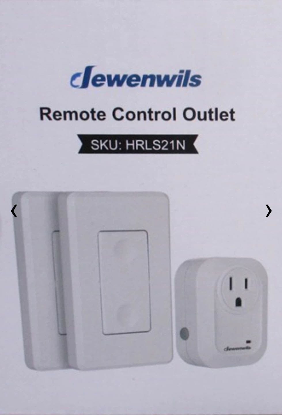 Jewenwils Remote Control Outlet with Detachable Remote - photo 3