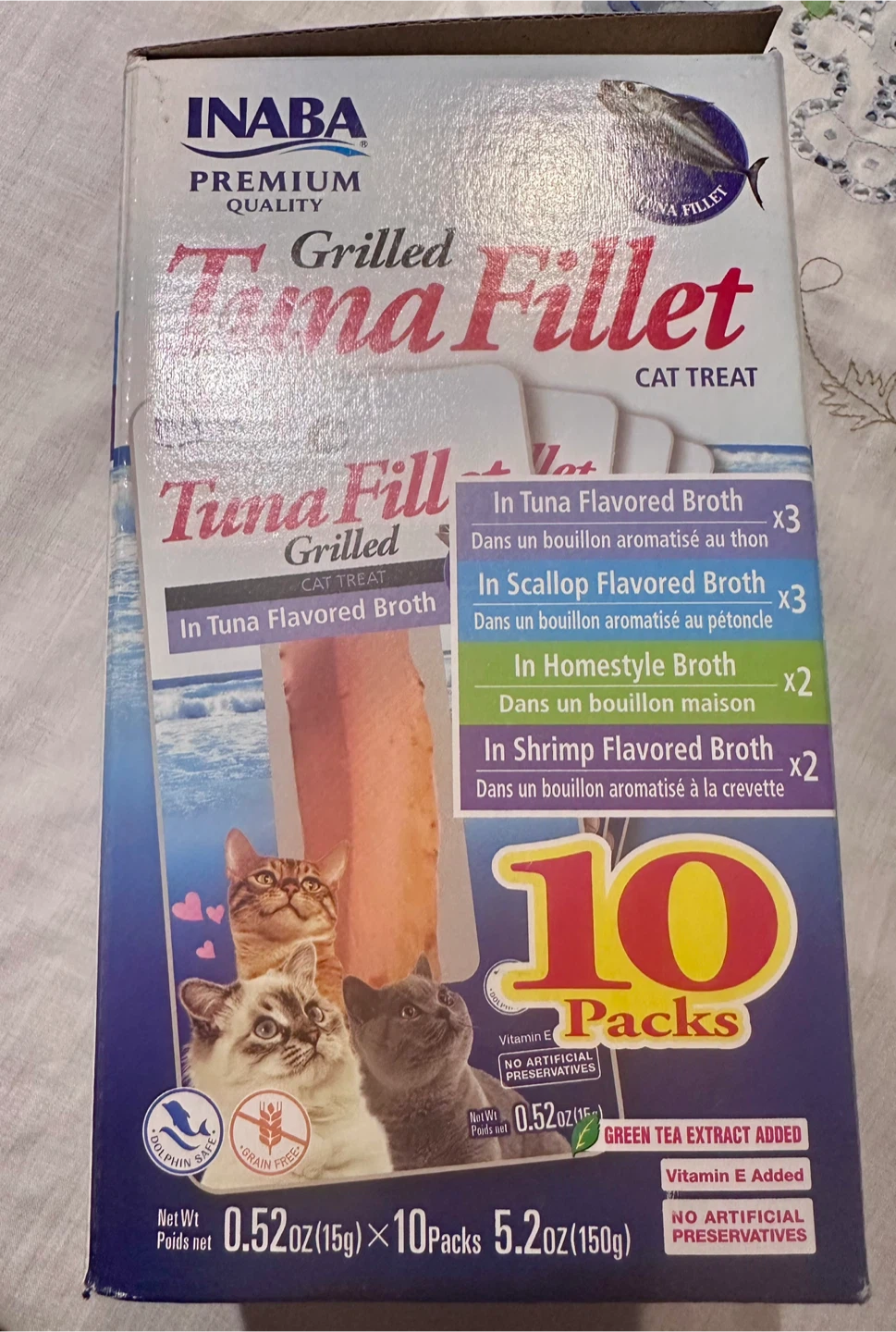 Inaba Grilled Tuna Fillet Cat Treat Variety Pack