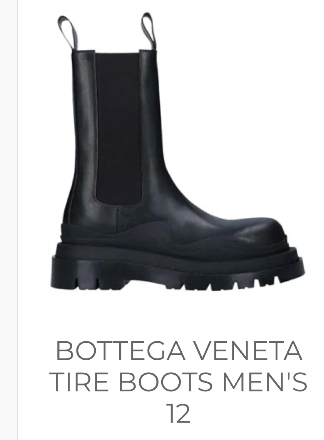 Bottega Veneta Tire Boots Men's Size 12