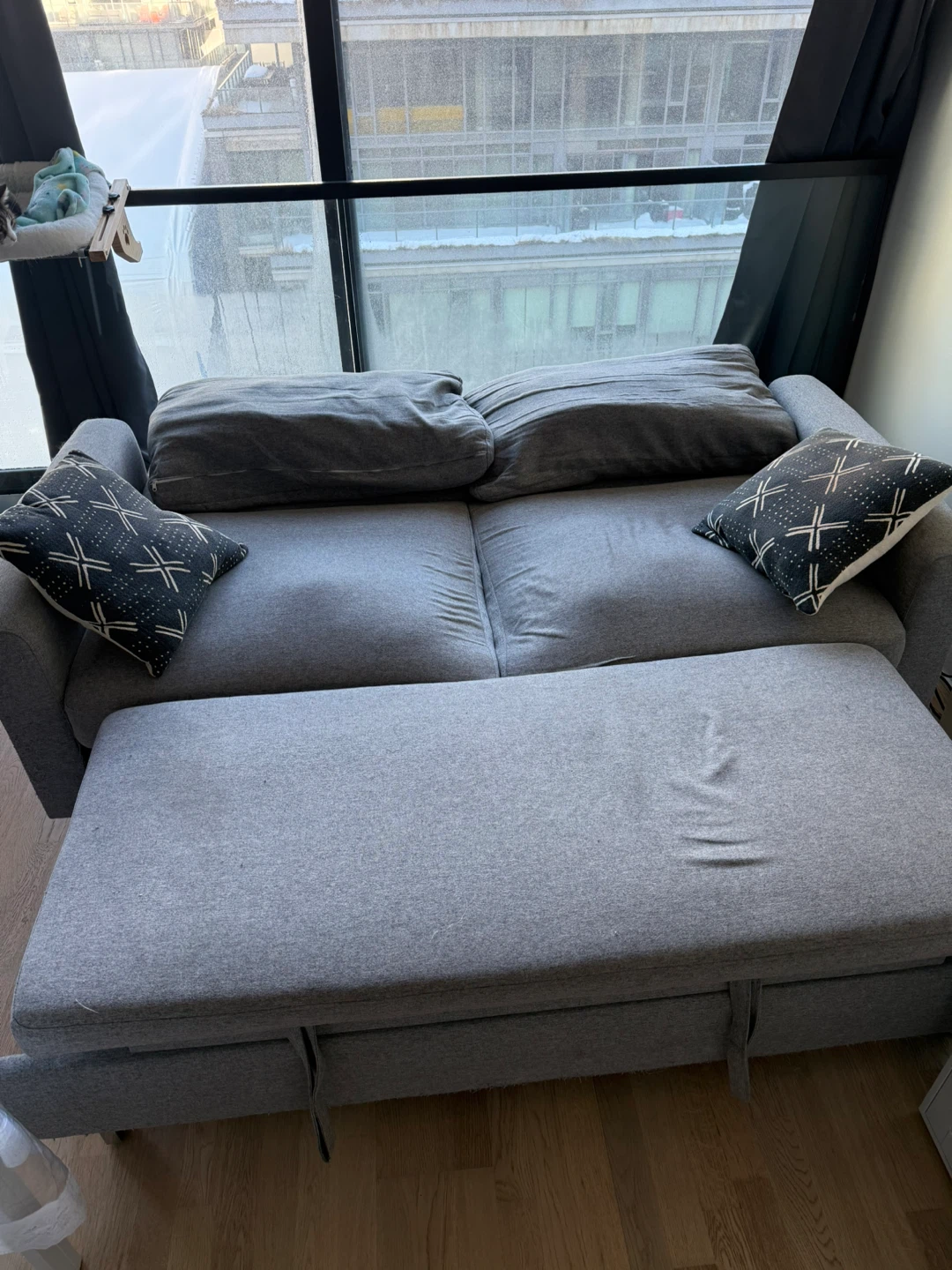 Grey Sofa Bed with Chaise - photo 3