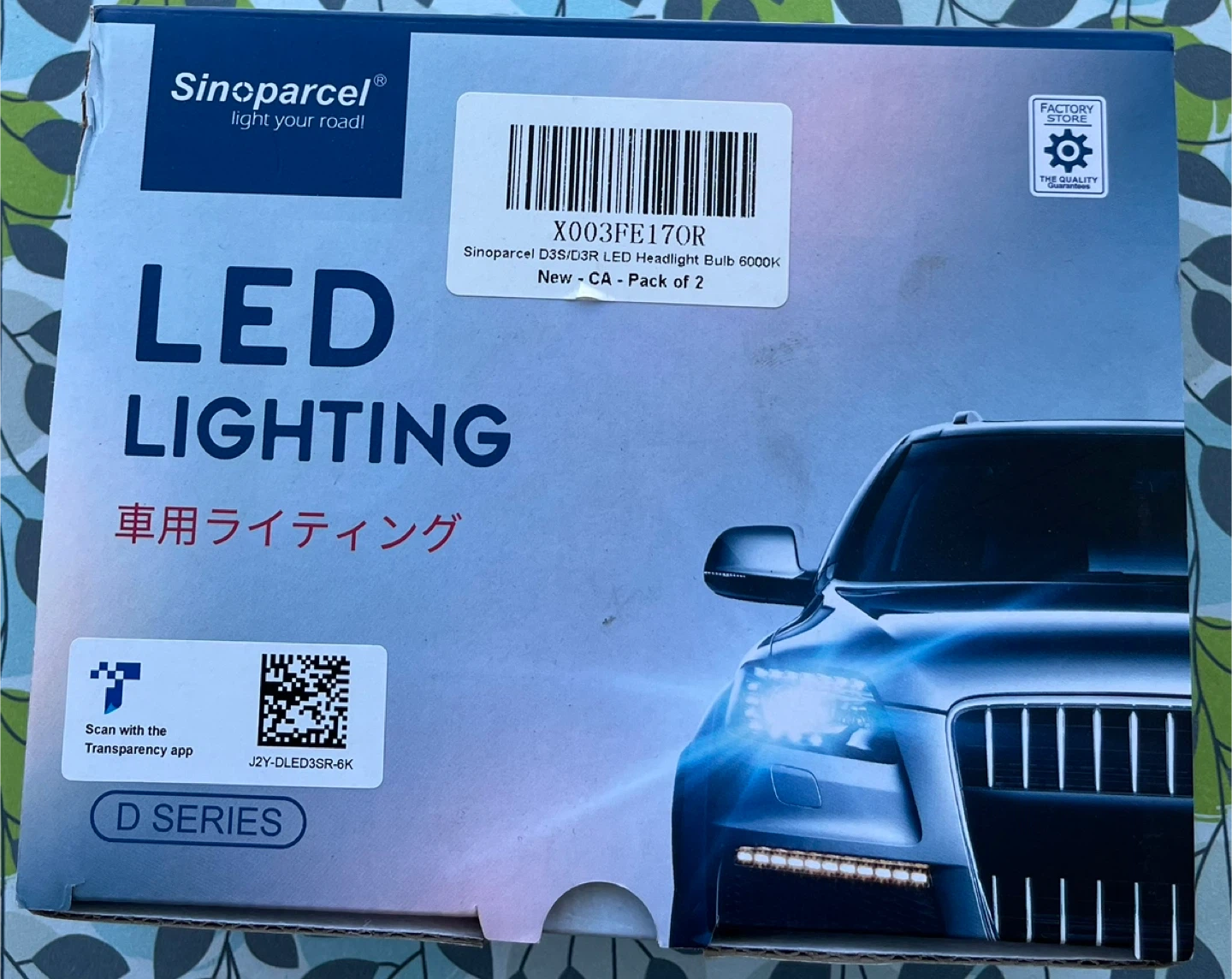 Sinoparcel D3S/D3R LED Headlight Bulb 6000K - Pack of 2