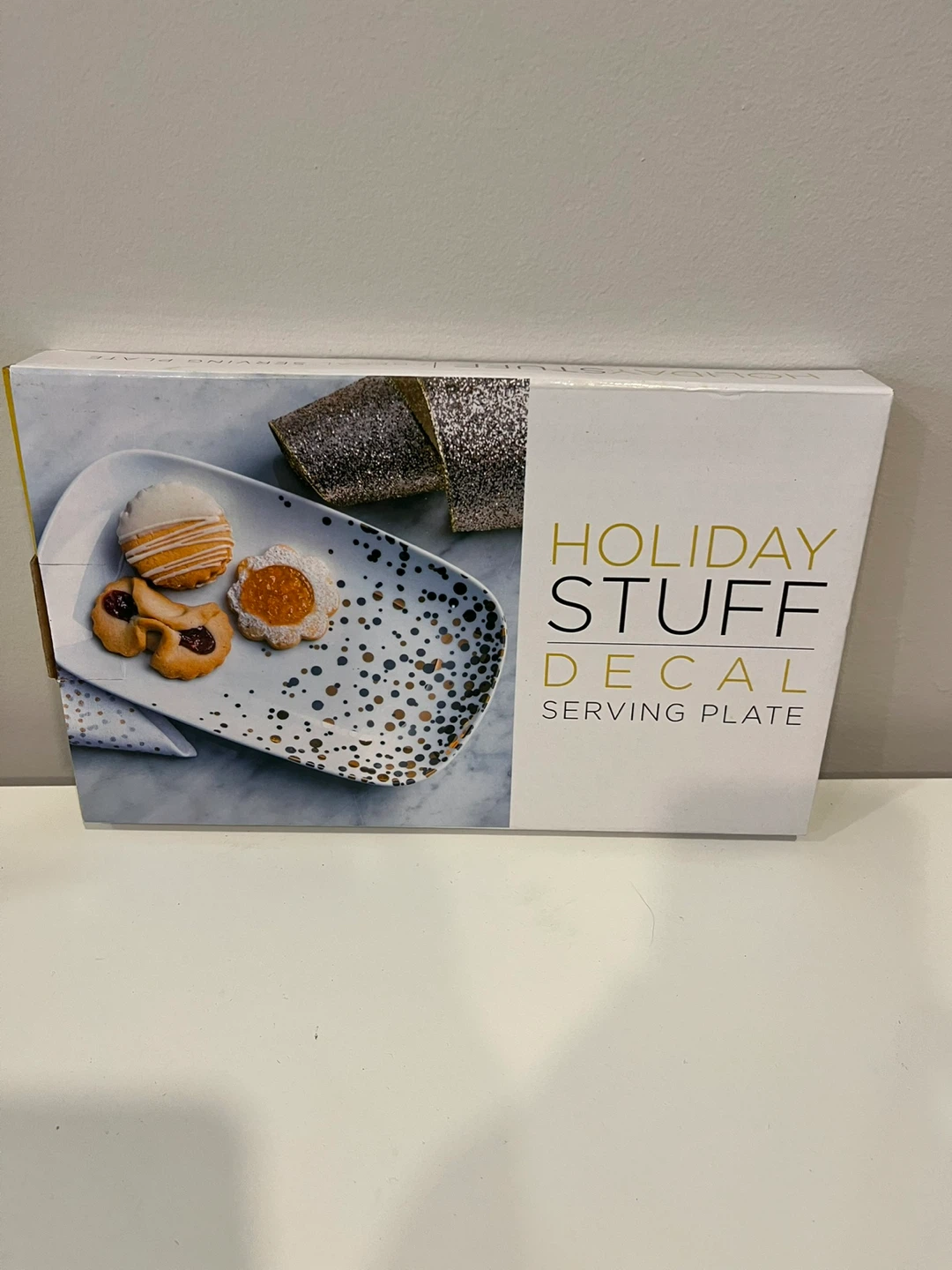 Holiday Stuff Decal Serving Plate