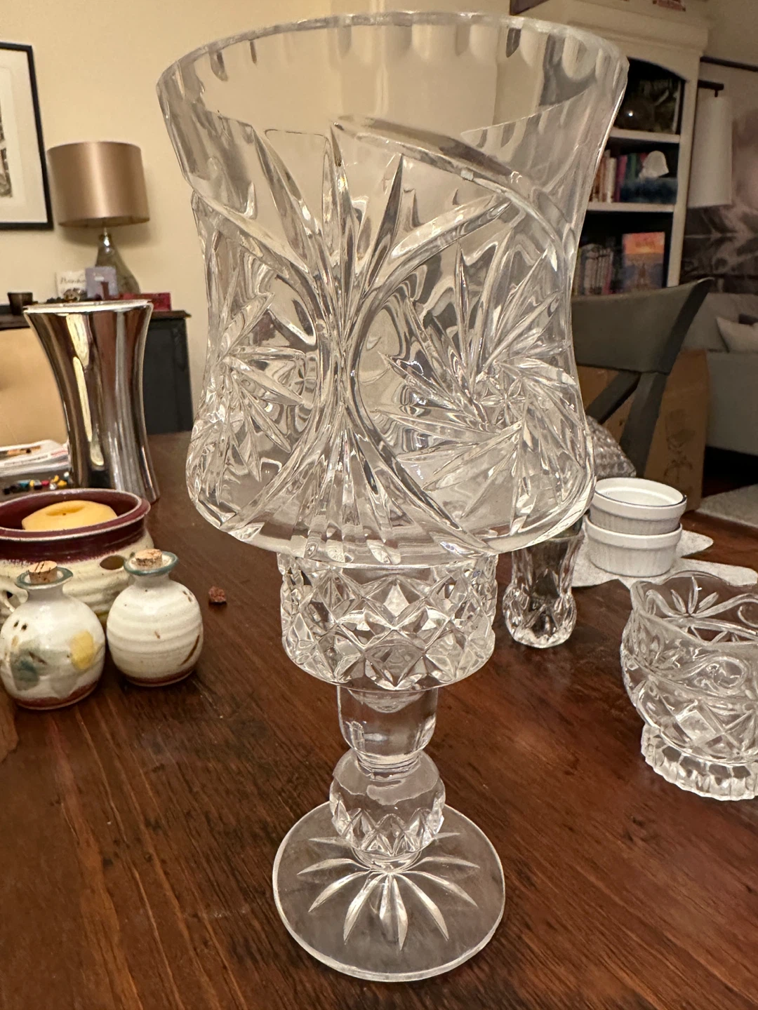 Crystal Pedestal Vase