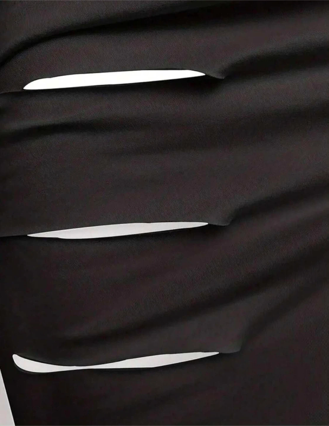 Black distressed slit dress - photo 4