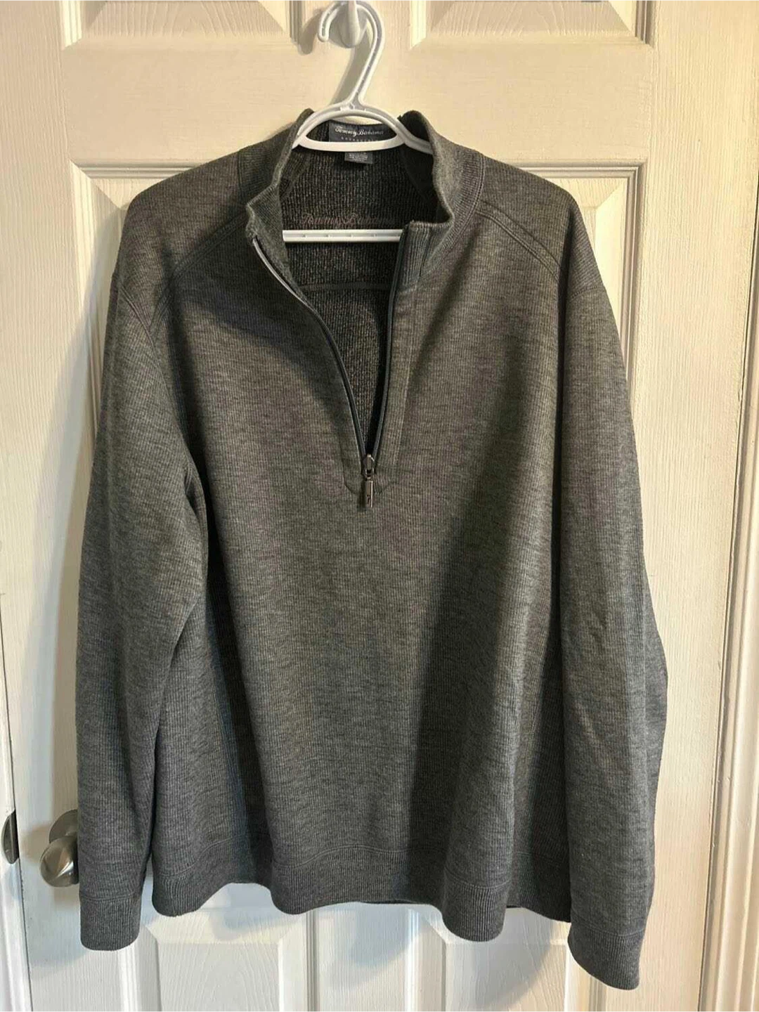 Tommy Bahama Quarter Zip Pullover Sweater - Grey