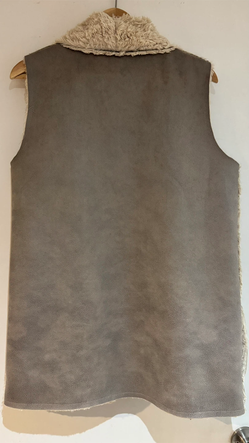 Faux Suede Sherpa Lined Vest - photo 3