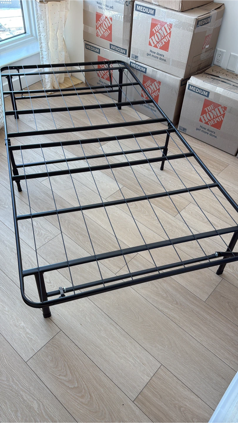 Black Metal Twin Bed Frame - photo 2