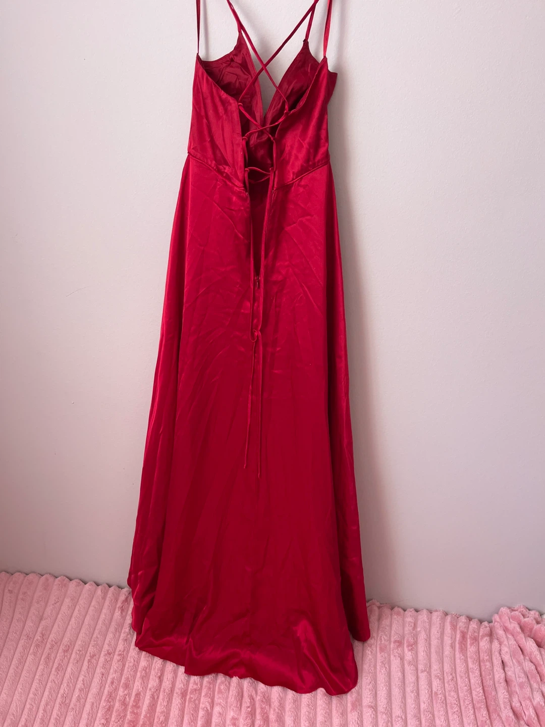 Laura Petites Red Spaghetti Strap Formal Dress Size 6