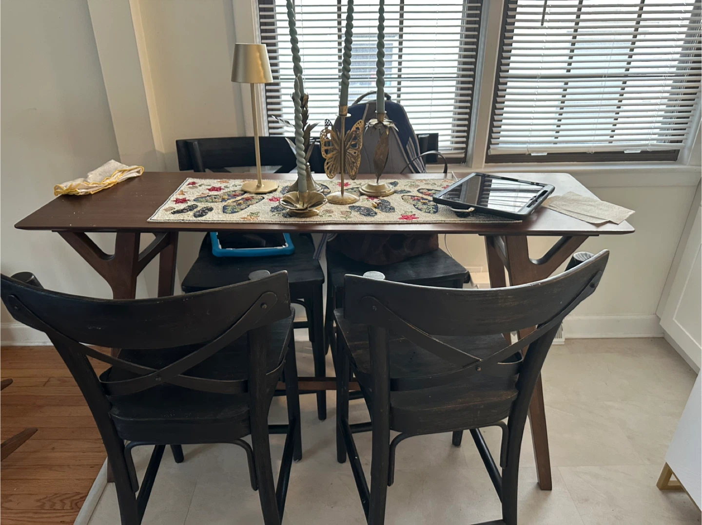 World Market Luella Wood Chevron Counter Height Dining Table - photo 2