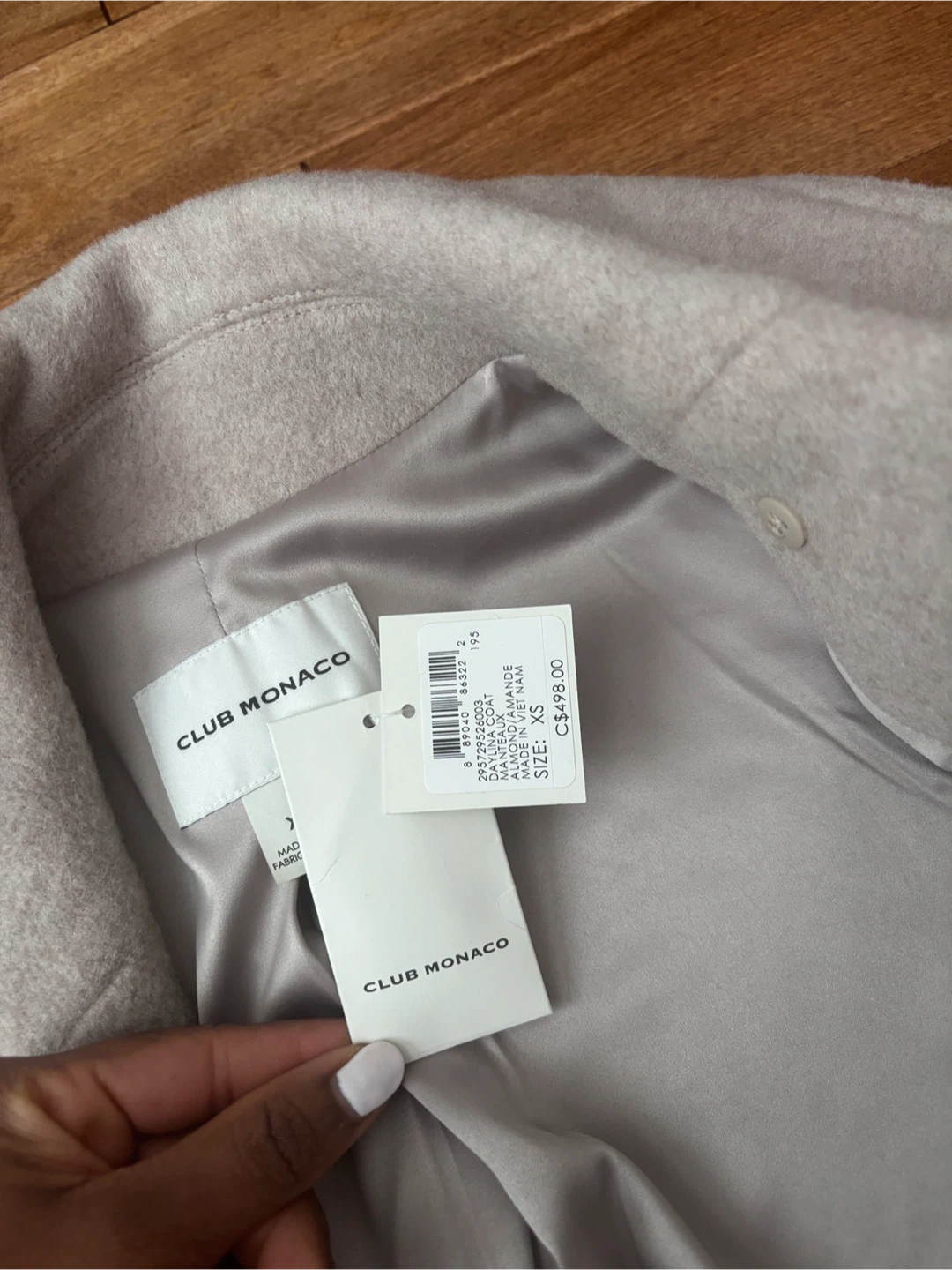 New Club Monaco Wool Coat - Size XS - photo 4