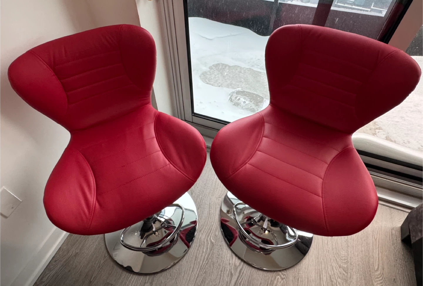 Red Adjustable Bar Stools (Set of 2) - $50- Richmond Hill - photo 3
