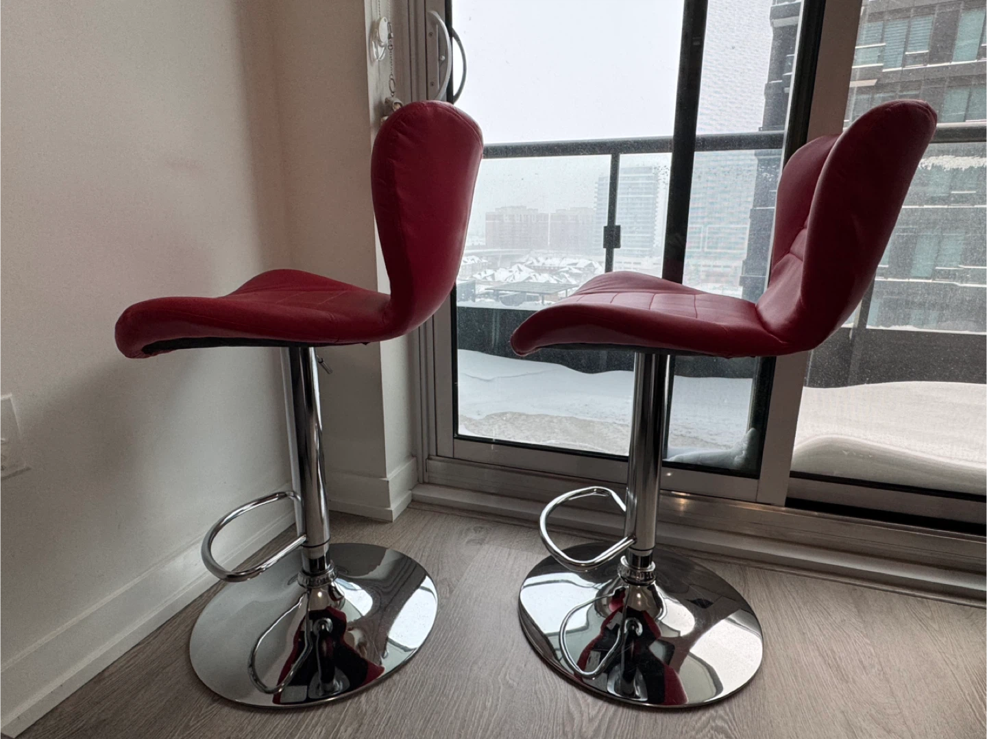Red Adjustable Bar Stools (Set of 2) - $50- Richmond Hill - photo 2