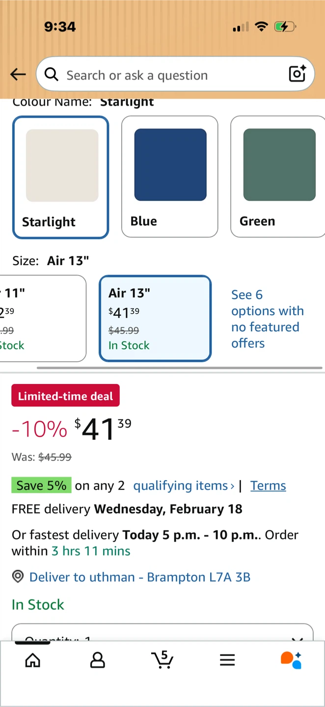 iPad Air 13-inch Case – Starlight – New in Box