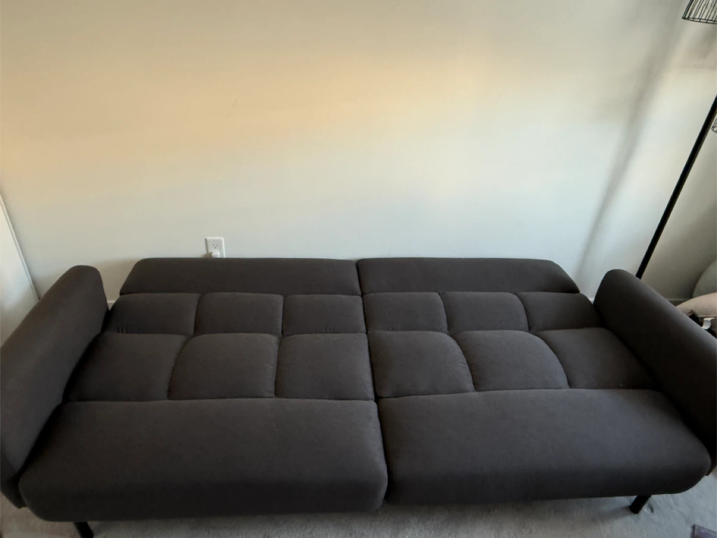 Dark Grey Futon Sofa (Sofa Bed) - photo 3