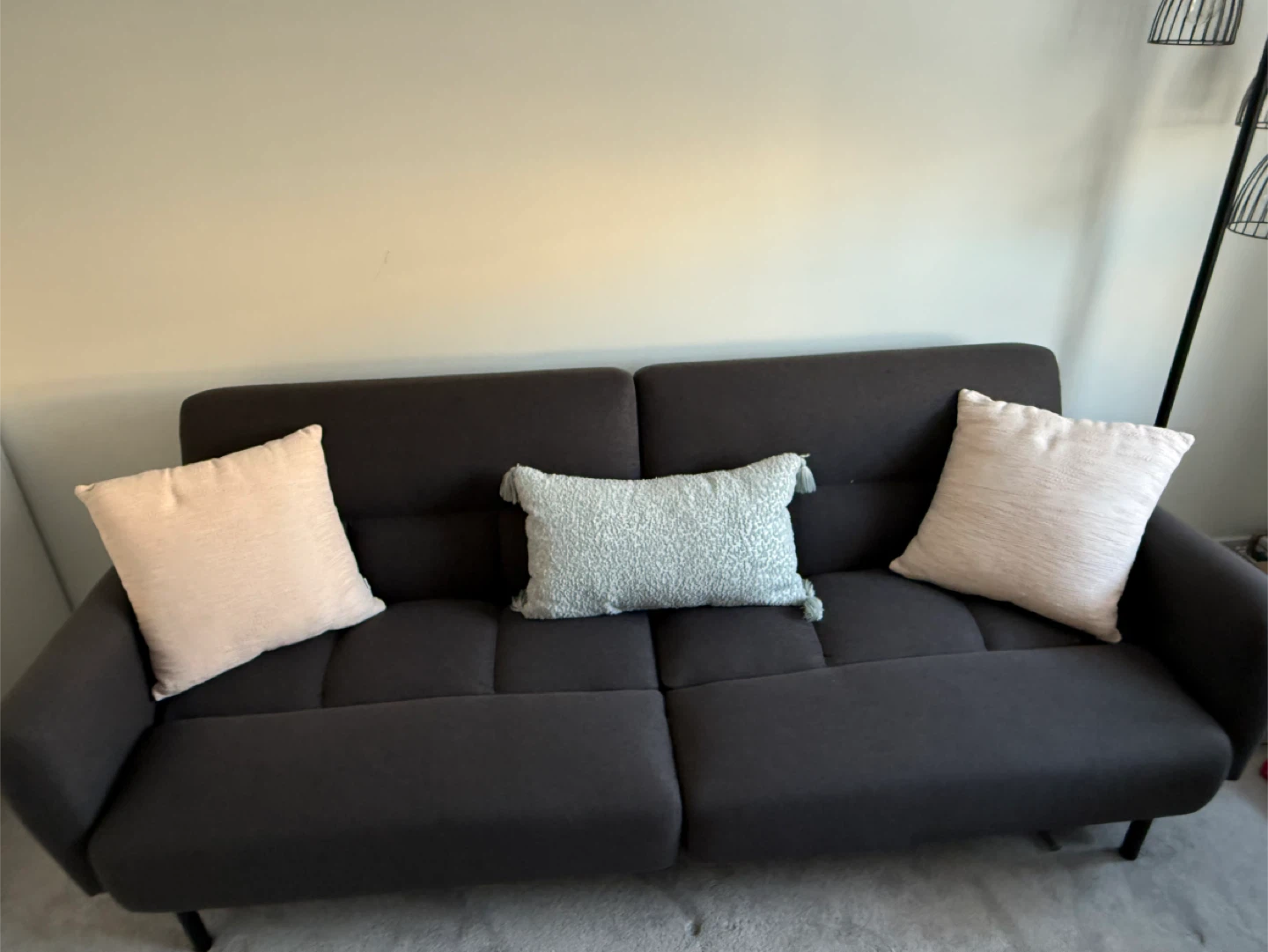 Dark Grey Futon Sofa (Sofa Bed) - photo 4