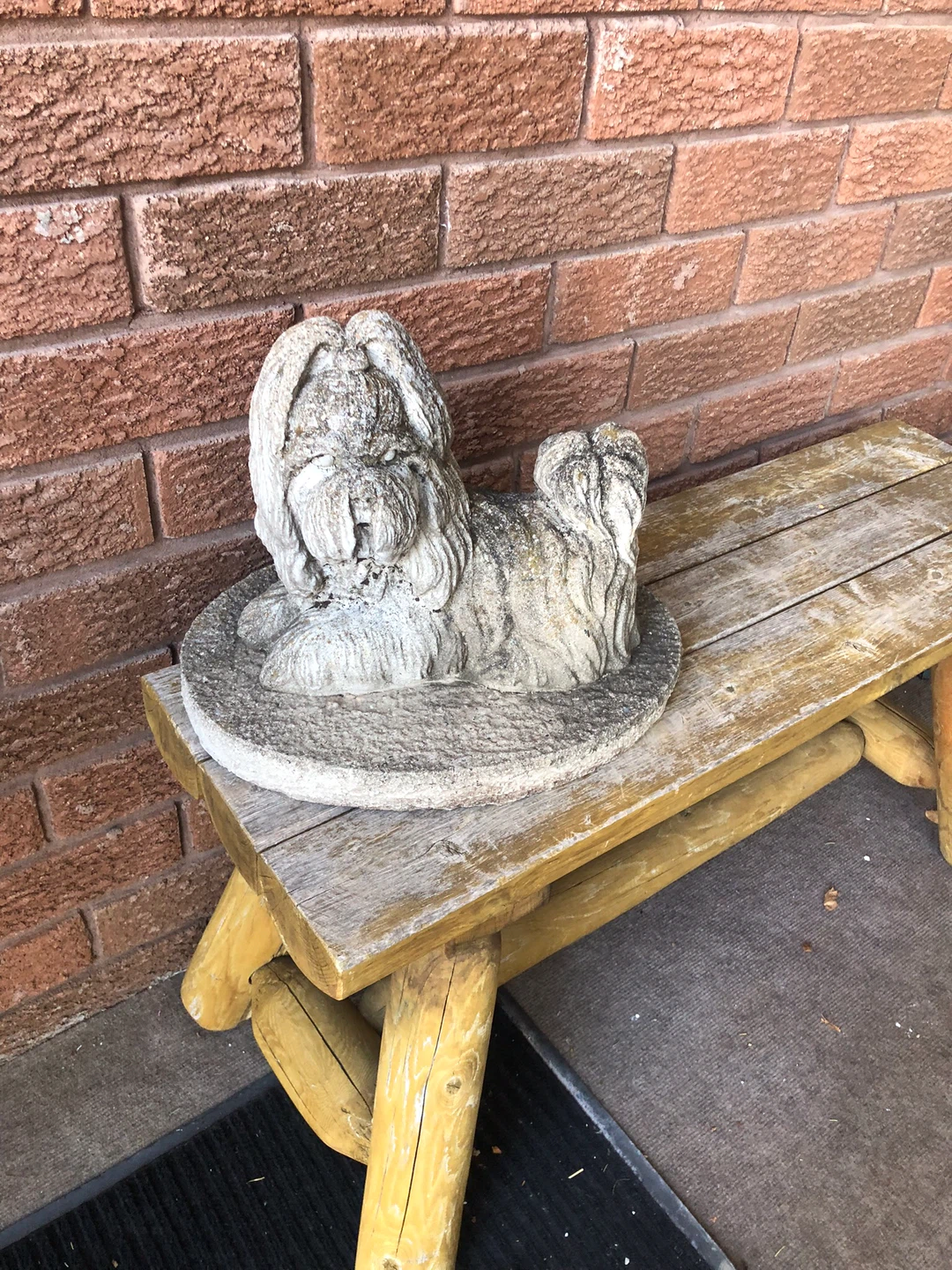 Stone Dog Garden Statue