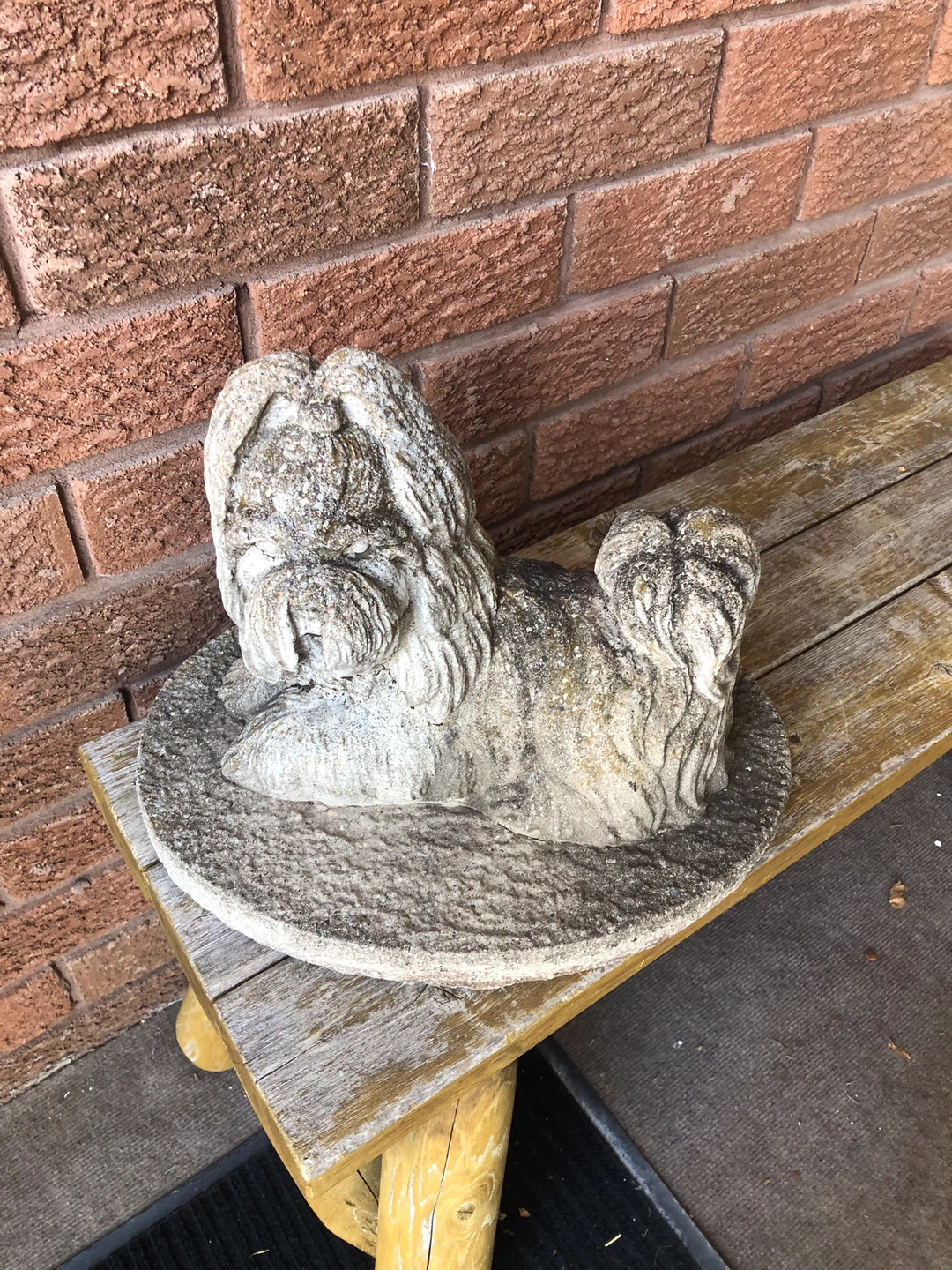 Stone Dog Garden Statue - photo 3