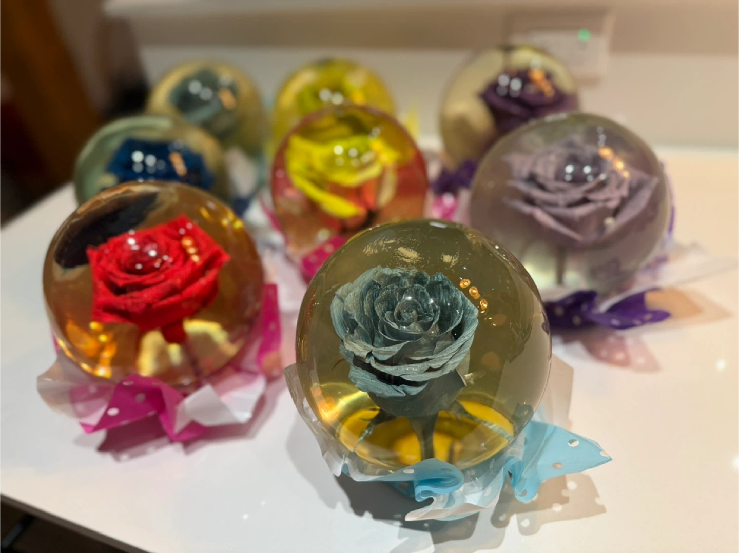 Valentines gift, Preserved Rose Orbs - Various Colors