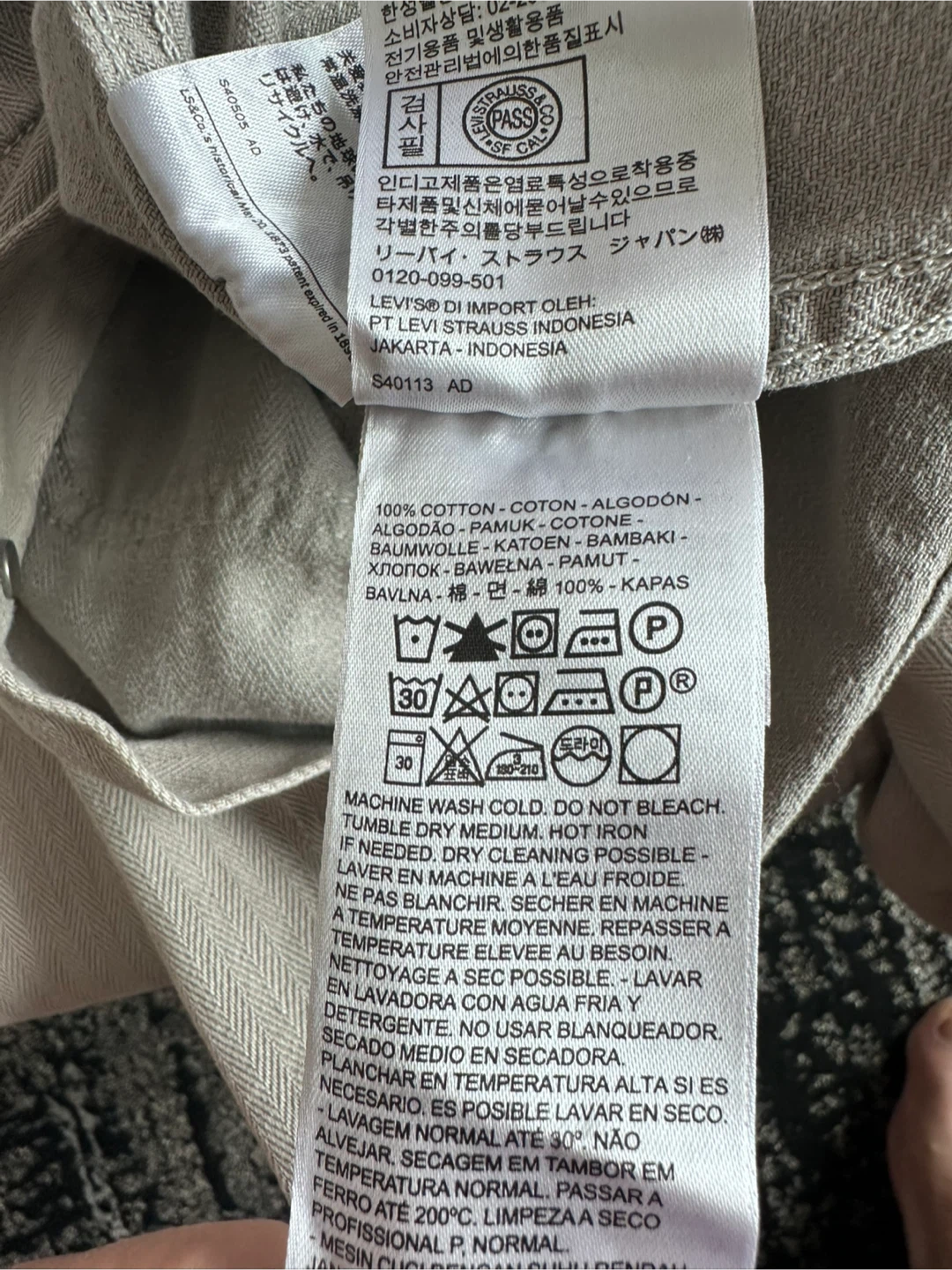 Levi Strauss & Co. Canvas Work Jacket - Size M - photo 3