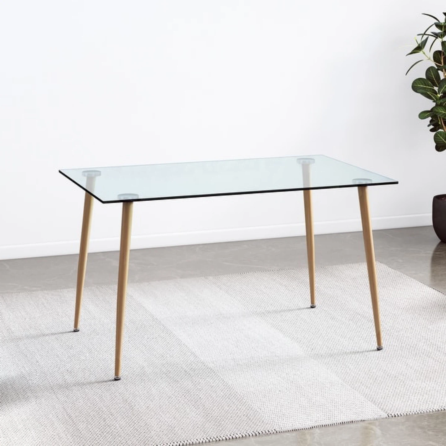 Glass Dining Table with 6 Chairs - photo 2