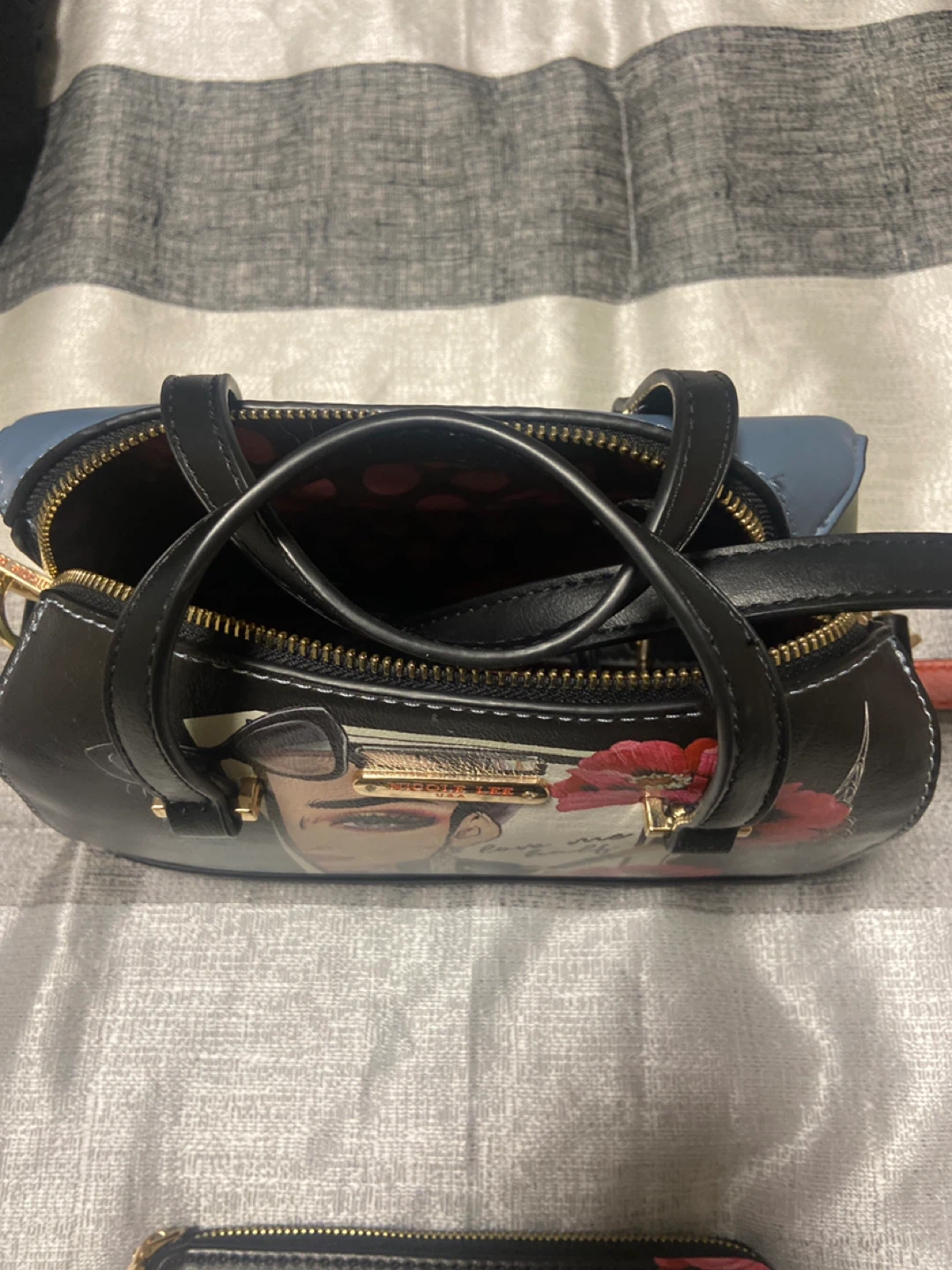 Nicole Lee "Reflection" Satchel Bag and Wallet.     🧡 Set - photo 2