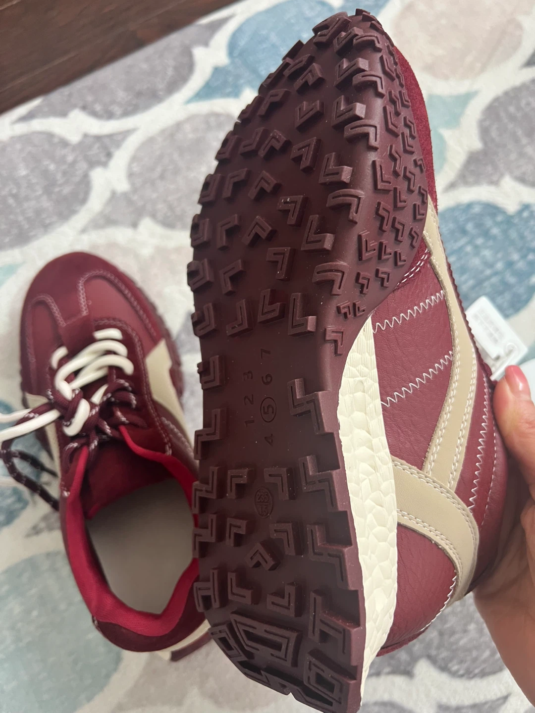 Maroon and Tan Athletic Shoes - photo 3