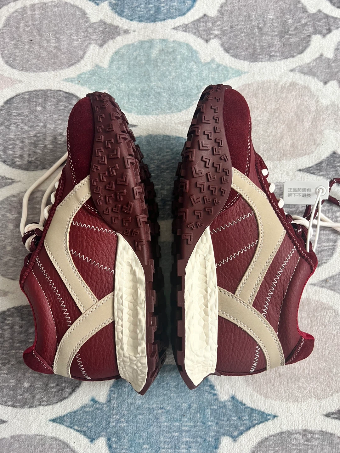 Maroon and Tan Athletic Shoes - photo 2